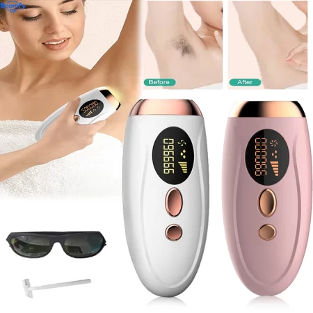 IPL Laser Hair Removal Device – 999,999 Flashes for Permanent, Painless Treatment on Face, Body, Legs & Bikini Line